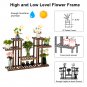 4-Tier 12-Seat Multi-function Carbonized Wood Plant Stand