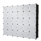 30 Cube Organizer Stackable Plastic Cube Storage Shelves with 6 Hanging Rods