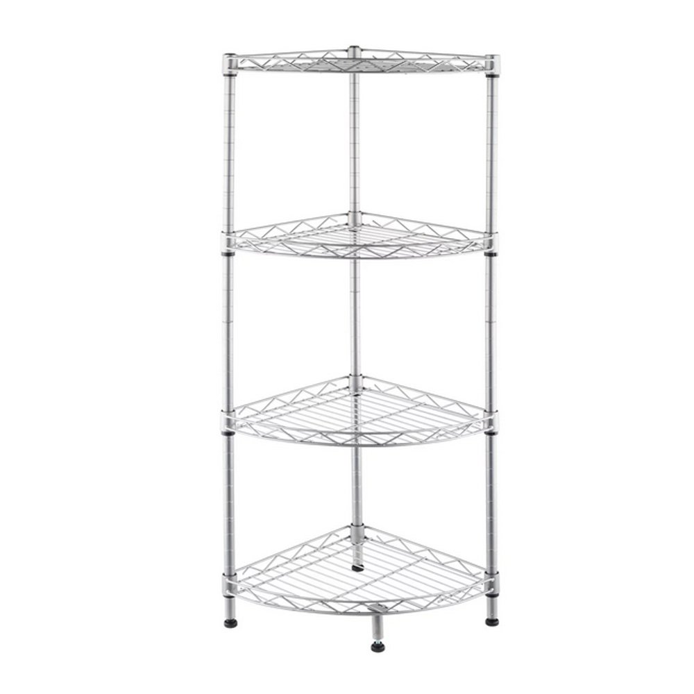 4-Tier Metal Wire Adjustable Bath Storage Rack