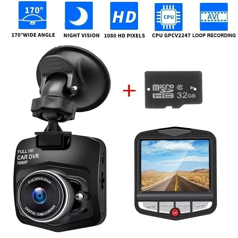 2.4'' Full HD 1080P Dash Cam Car DVR with 32GB TF Card