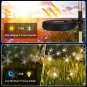 8-Pack Solar Swaying Garden Lights with Snowflakes Warm White