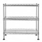 3-Tier UltraZinc Adjustable Wire Shelving Anti-Rust Shelf Rack