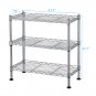 3-Tier UltraZinc Adjustable Wire Shelving Anti-Rust Shelf Rack
