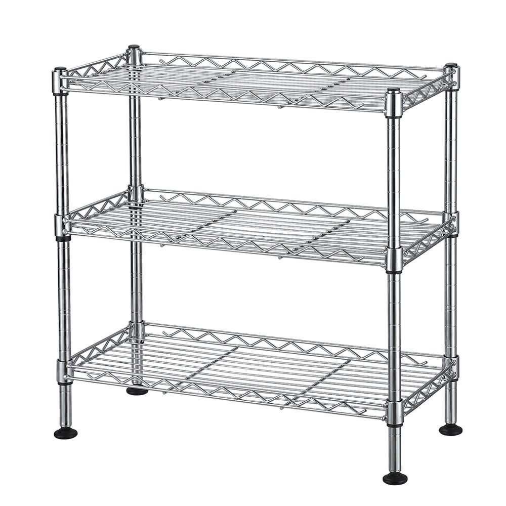 3-Tier UltraZinc Adjustable Wire Shelving Anti-Rust Shelf Rack