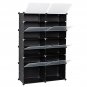 7-Tier 14 Cubes Portable Shoe Storage Cabinet Black