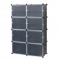 7-Tier 14 Cubes Portable Shoe Storage Cabinet Black