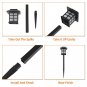 8-Pack White LED Solar Lantern Torch Light Garden Landscape Lighting
