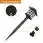 8-Pack White LED Solar Lantern Torch Light Garden Landscape Lighting