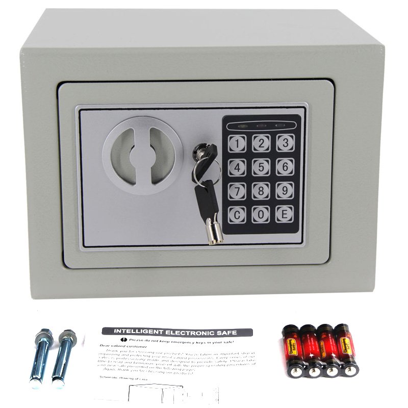 Digital Electronic Safes Security Box Light Gray