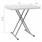 Liftable Garden Plastic Table White