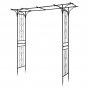 Iron Tube Flat Top Courtyard Iron Arch Black