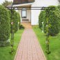 Iron Tube Flat Top Courtyard Iron Arch Black