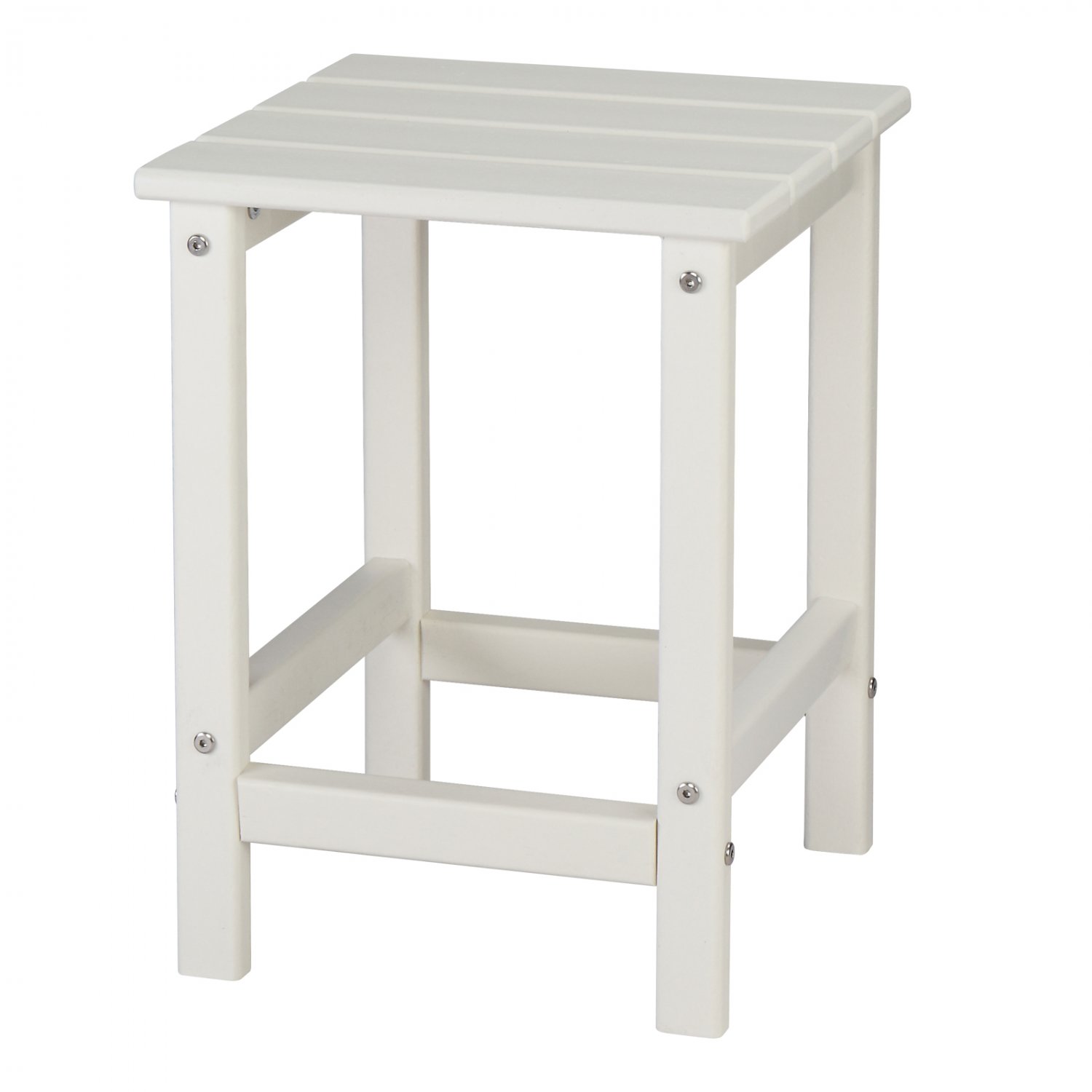 Single Layer Square Side Table White