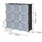 9-Cube Plastic Cube Organizer with Doors