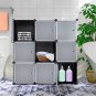 9-Cube Plastic Cube Organizer with Doors