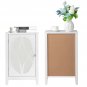 2-Pack Front Mirror Bedside Table with 1 Door