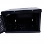6U Equipped Iron Network Cabinet with Cooling Fan Black