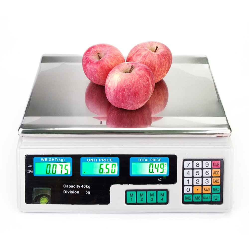 Digital Weight Price Scale 88LB/40KG Computing Food Meat Scale