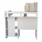 Home Office Workstation Laptop Study Table with Drawer Keyboard Tray White