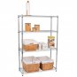 4-Tier Wire Shelf Unit Silver