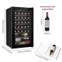 3.0cu.ft/85l Electronic Wine Cabinet Cold Rolled Sheet Transparent Glass Door