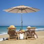 9FT Solar LED Lighted Patio Umbrella with Tilt Adjustment