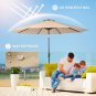 9FT Solar LED Lighted Patio Umbrella with Tilt Adjustment