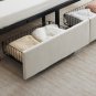 Full Size Platform Bed Frame with 2 Drawers