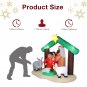 6FT Christmas Nativity Scene Inflatable Holy Family Pre-Lit Baby Jesus Christmas Outdoor Decor