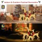 3D Lighted Christmas 3-Piece Deer Set Outdoor Yard Decoration Set LED Lights