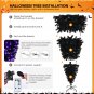 6 FT Upside Down Christmas Halloween Tree with 250 Purple LED Lights