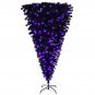 6 FT Upside Down Christmas Halloween Tree with 250 Purple LED Lights