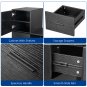 Computer Desk with Drawers & Charge Station Black