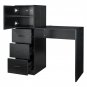 Computer Desk with Drawers & Charge Station Black