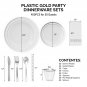 400PCS Plastic Dinnerware Set, Disposable Party Plates for 50 Guests