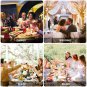 400PCS Plastic Dinnerware Set, Disposable Party Plates for 50 Guests