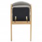 2-Pack Folding Chairs Rubber Wood Frame Foldable Event Chairs Padded Diner Chairs