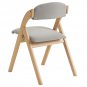 2-Pack Folding Chairs Rubber Wood Frame Foldable Event Chairs Padded Diner Chairs