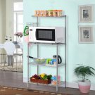 4-Tier Kitchen Storage Cart with Hanging Hooks