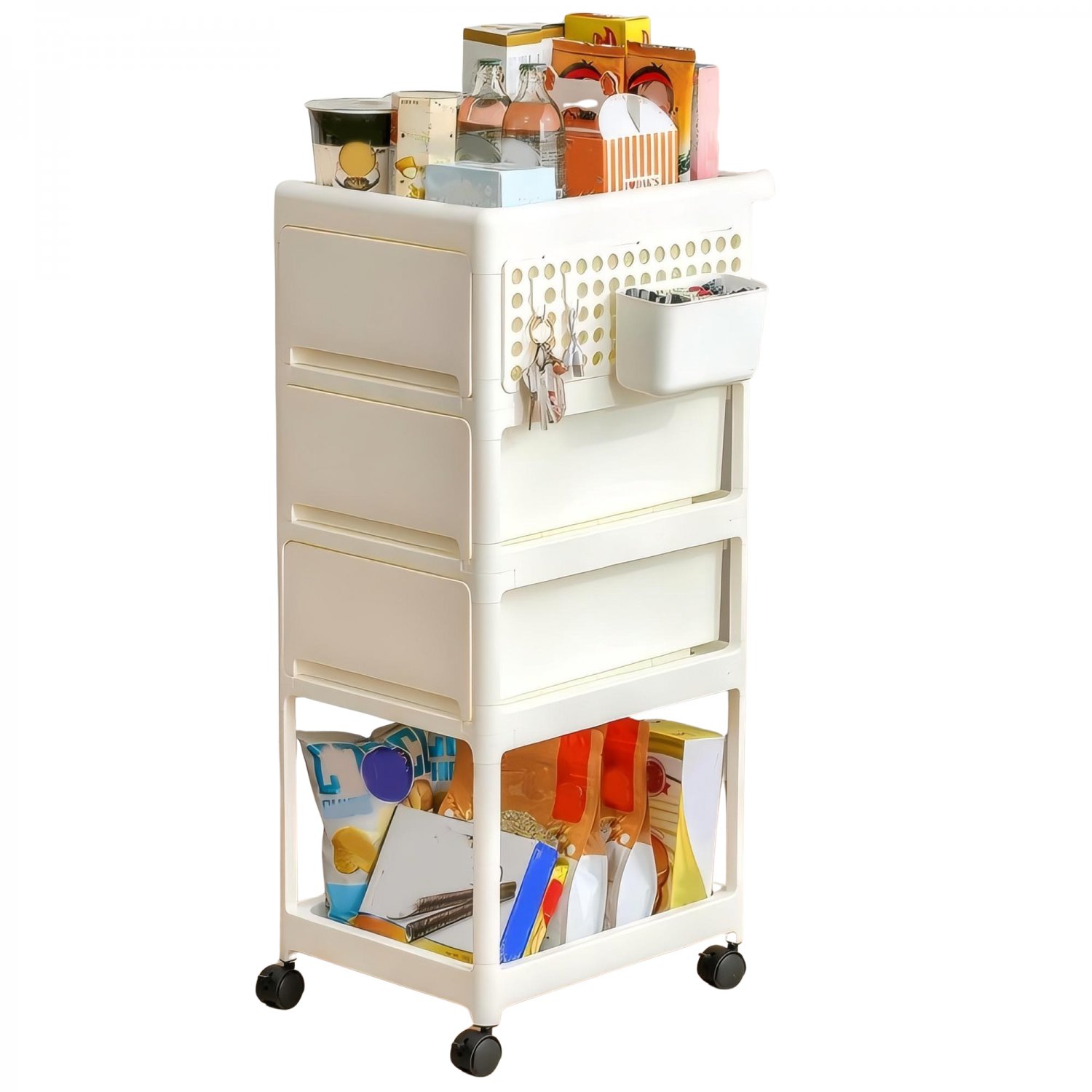 4-Tier Removable Storage Cart