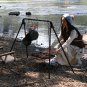 Swing Hanging Campfire Cooking Stand with hooks