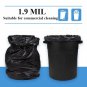 65 Gal Black Heavy Duty Garbage Bags 1.9 Mil - 55"x 47" - Pack of 100