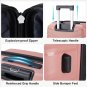 3-Piece Traveling Storage Suitcase Set (20in 24in 28in) with TSA Lock Rose Gold