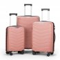 3-Piece Traveling Storage Suitcase Set (20in 24in 28in) with TSA Lock Rose Gold
