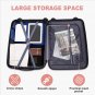3-Piece Traveling Storage Suitcase Set (20in 24in 28in) with TSA Lock Rose Gold