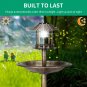 Wild Bird Bath Resin Pedestal Birdbaths with Solar Light Bronze