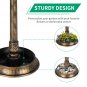 Wild Bird Bath Resin Pedestal Birdbaths with Solar Light Bronze