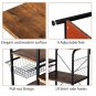 5-Tier Kitchen Utility Microwave Oven Stand with Storage Shelves