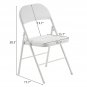6-Pack Foldable Dining Chairs with Metal Frame and Soft Cushion