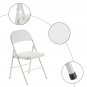 6-Pack Foldable Dining Chairs with Metal Frame and Soft Cushion